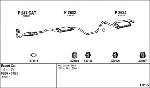FENNO FO105 Exhaust System
